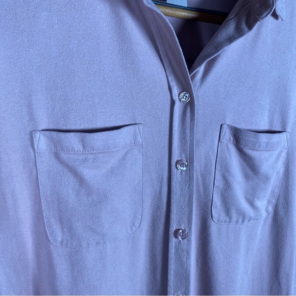Chico's Baby Pink Casual Button Down Shirt Relaxed Fit Chico’s Size 0 - Picture 3 of 7